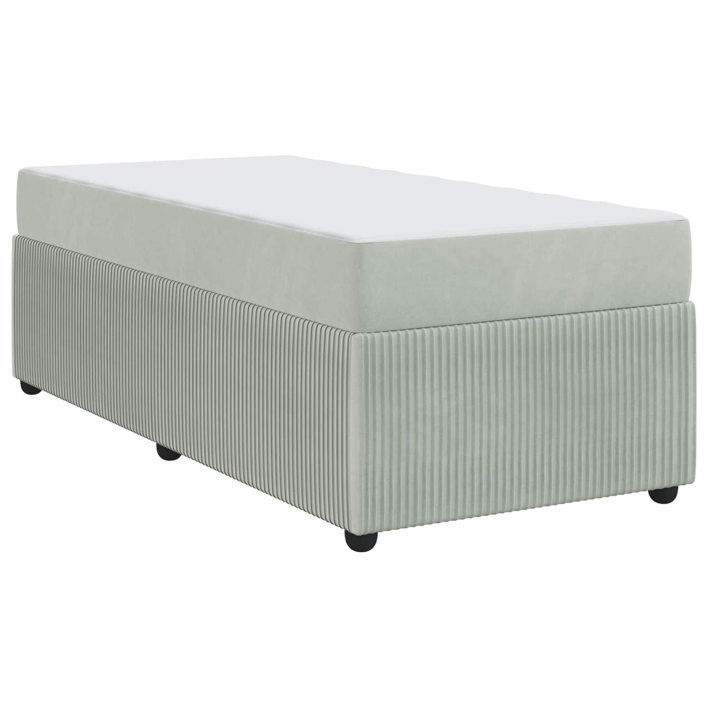 Struttura del letto Grigio chiaro 100 x 200 cm Tessuto | homemem39