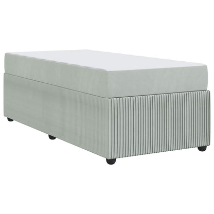 Struttura del letto Grigio chiaro 100 x 200 cm Tessuto