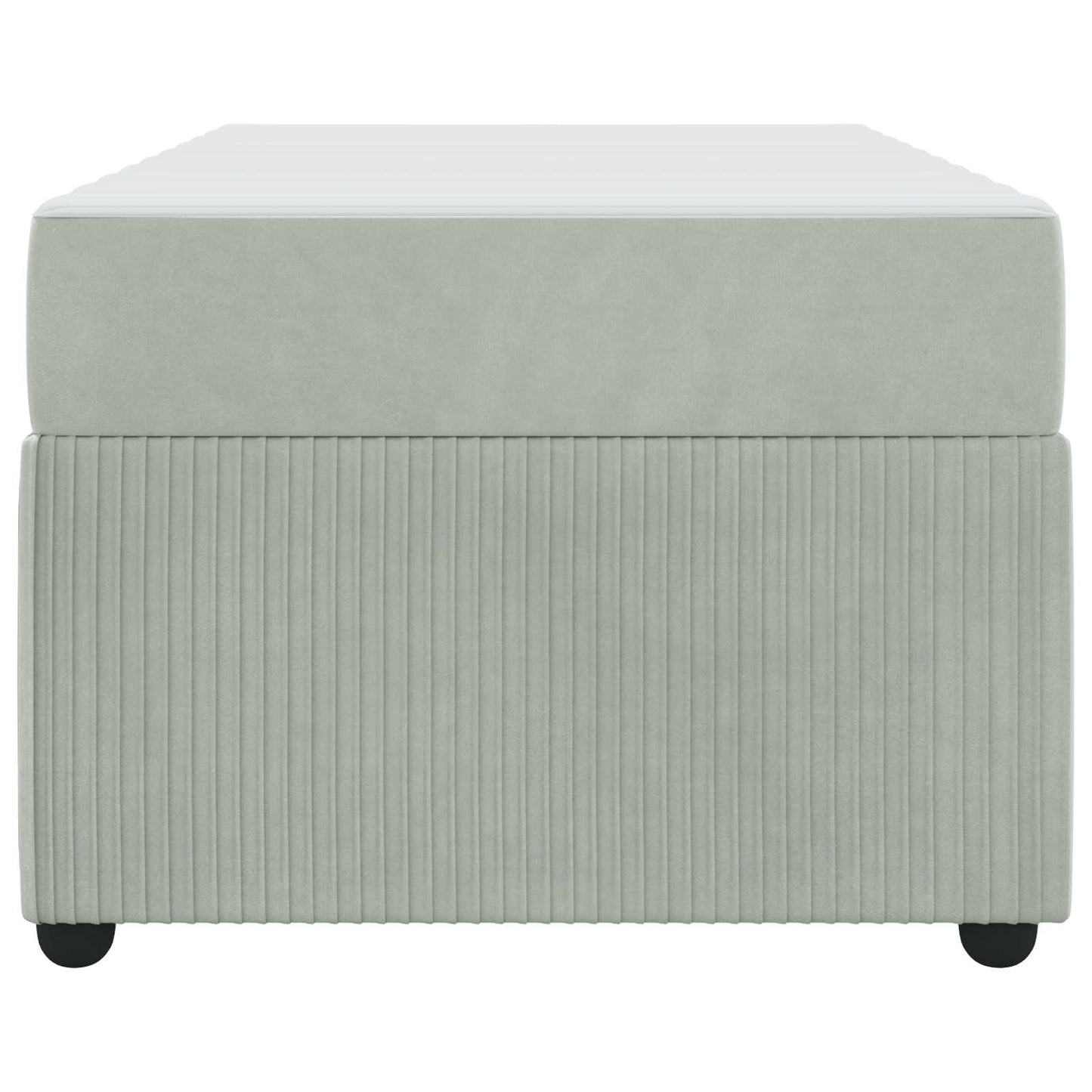 Struttura del letto Grigio chiaro 100 x 200 cm Tessuto