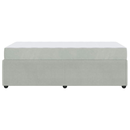 Struttura del letto Grigio chiaro 100 x 200 cm Tessuto | homemem39