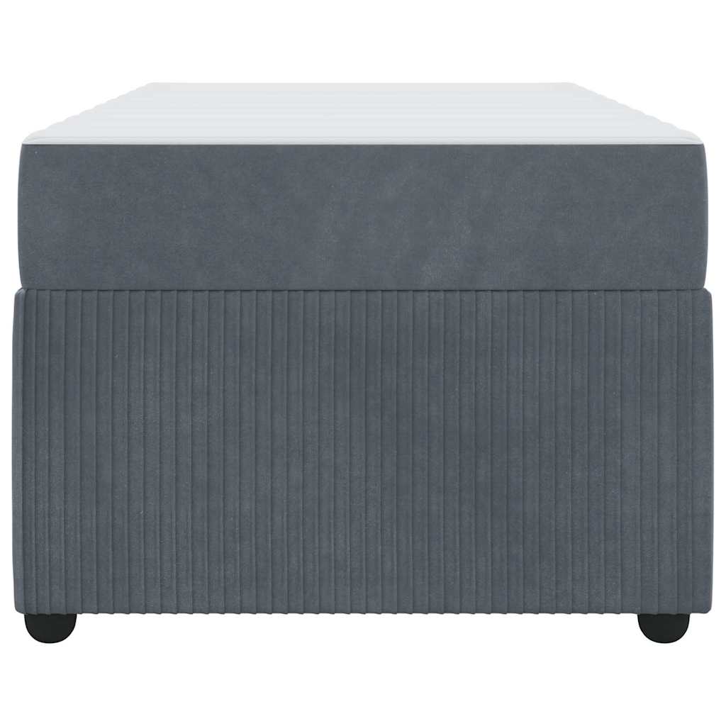 Struttura del letto Grigio scuro 100 x 200 cm Tessuto