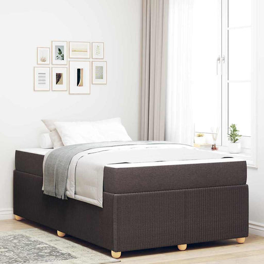 Struttura del letto Marrone Scuro 120 x 190 cm Tessuto