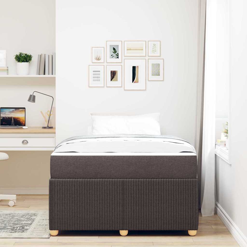 Struttura del letto Marrone Scuro 120 x 190 cm Tessuto | homemem39