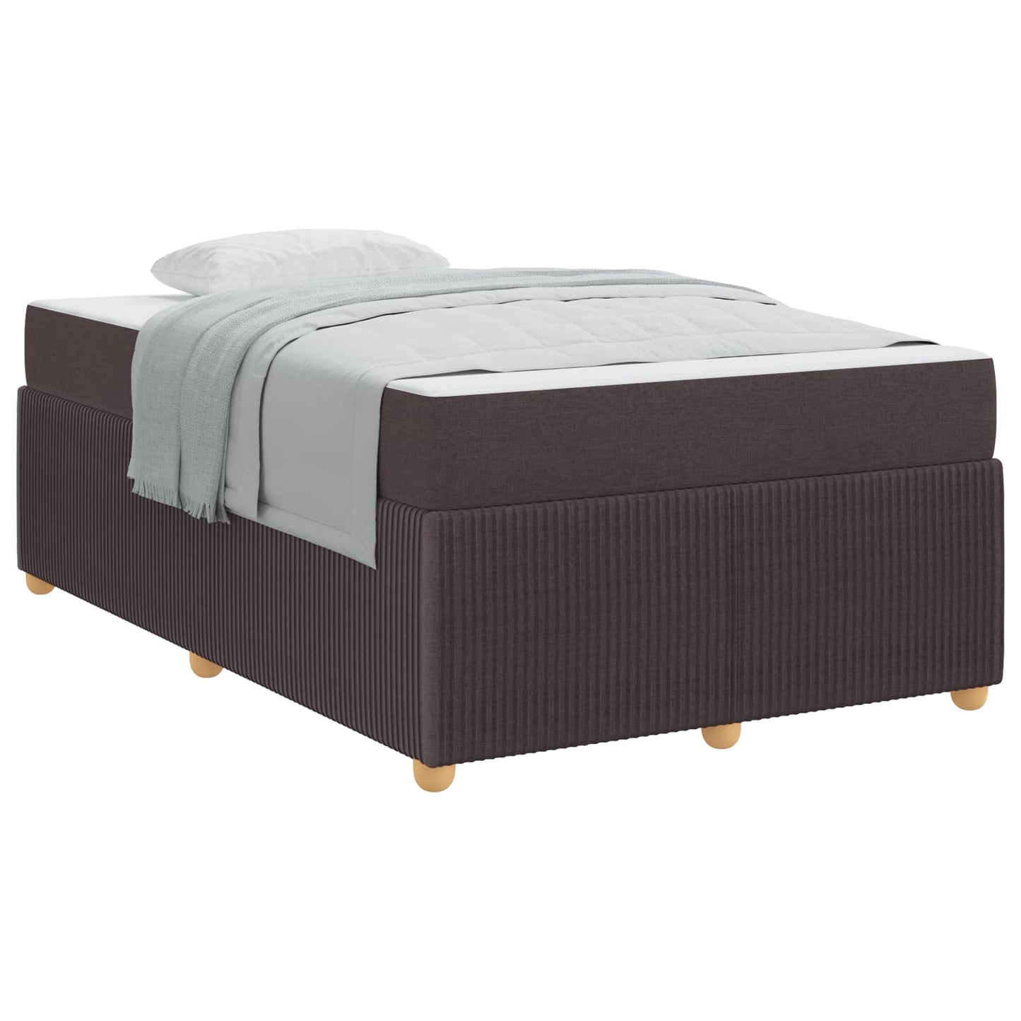 Struttura del letto Marrone Scuro 120 x 190 cm Tessuto | homemem39