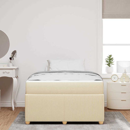 Struttura del letto con materasso Crema 120 x 190 cm Tessuto | homemem39