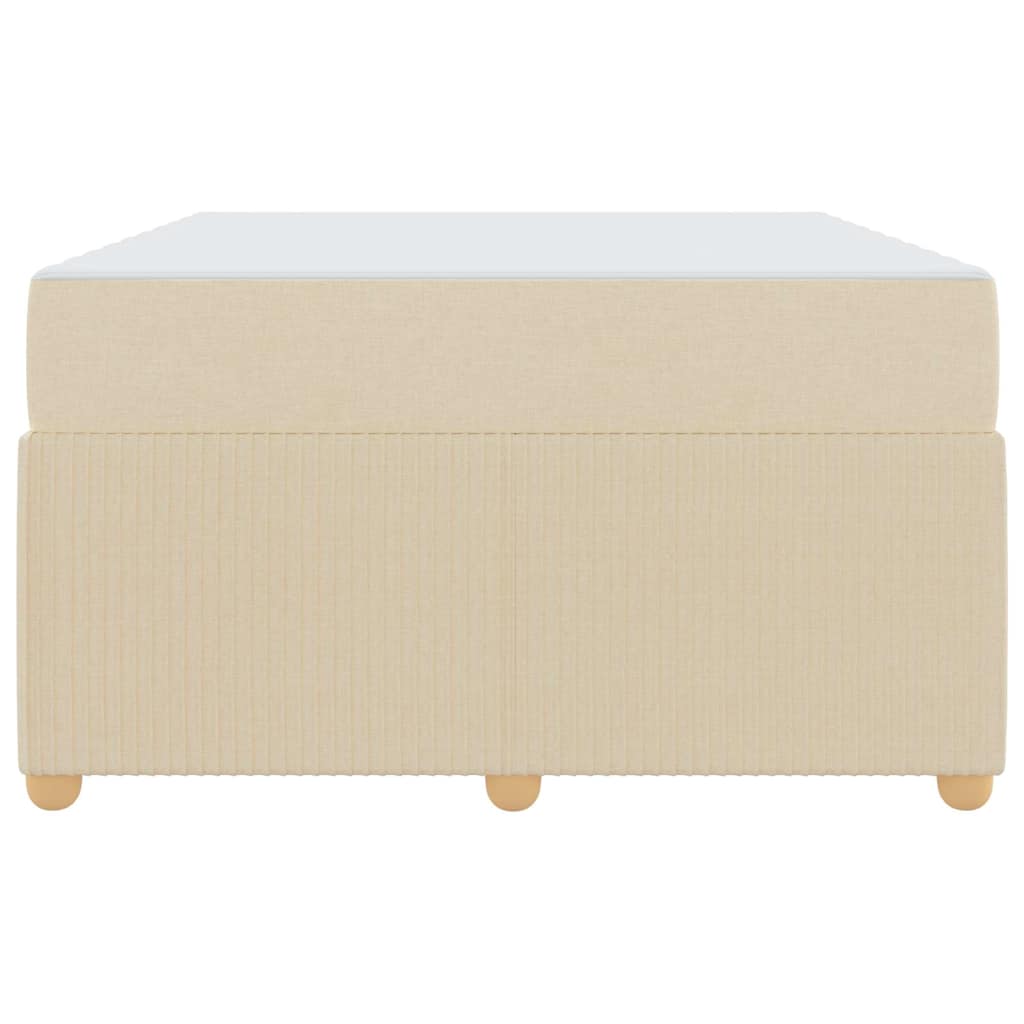 Struttura del letto con materasso Crema 120 x 190 cm Tessuto | homemem39