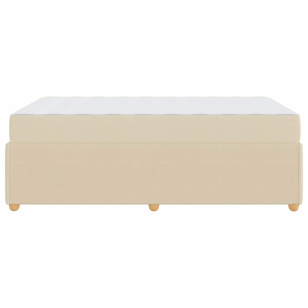 Struttura del letto con materasso Crema 120 x 190 cm Tessuto | homemem39