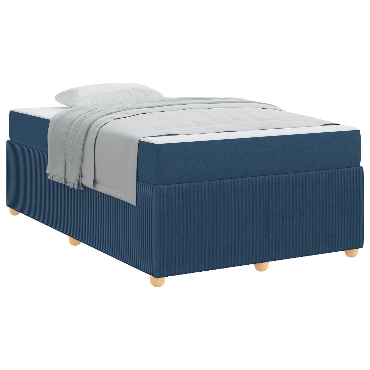 Struttura del letto con materasso Blu 120 x 190 cm Tessuto | homemem39