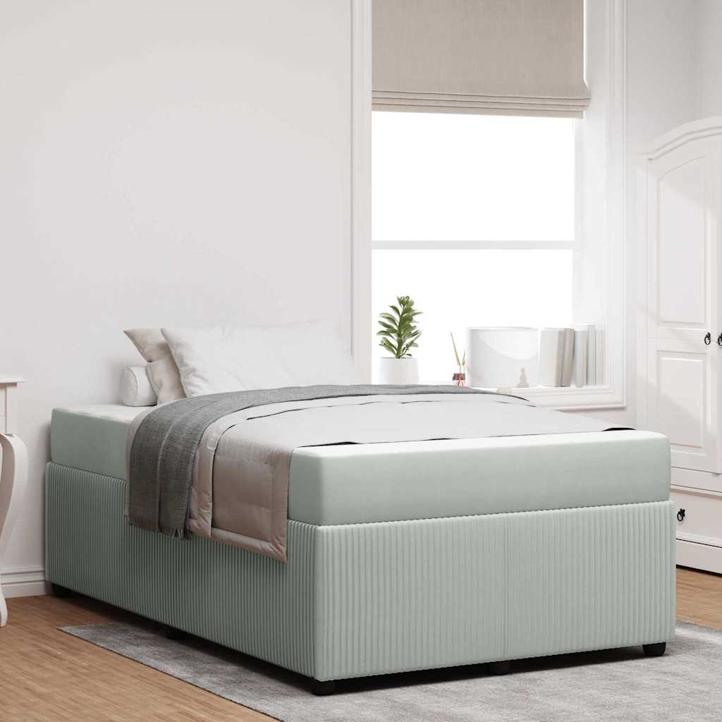 Struttura del letto Grigio chiaro 120 x 190 cm Tessuto | homemem39