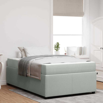 Struttura del letto Grigio chiaro 120 x 190 cm Tessuto | homemem39