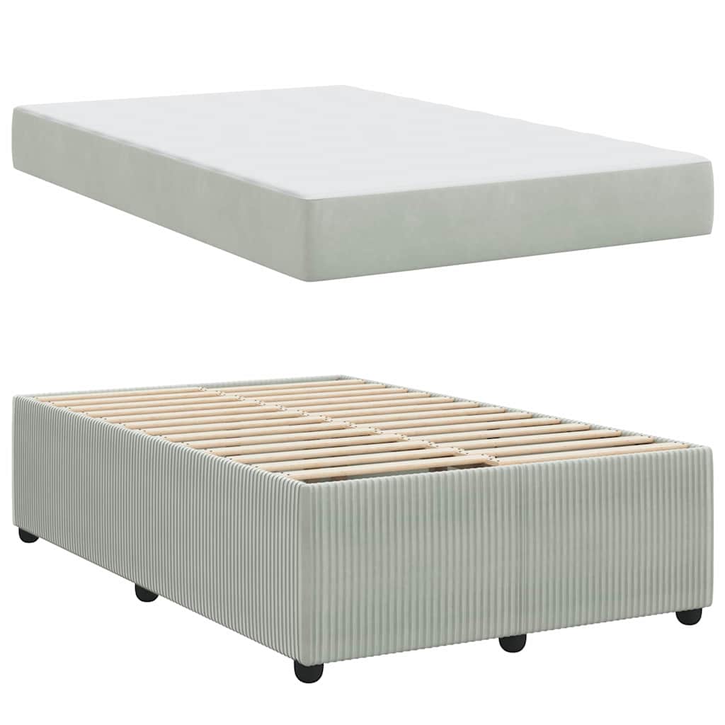 Struttura del letto Grigio chiaro 120 x 190 cm Tessuto | homemem39