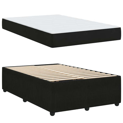 Struttura del letto con materasso Nero 120 x 190 cm Tessuto | homemem39