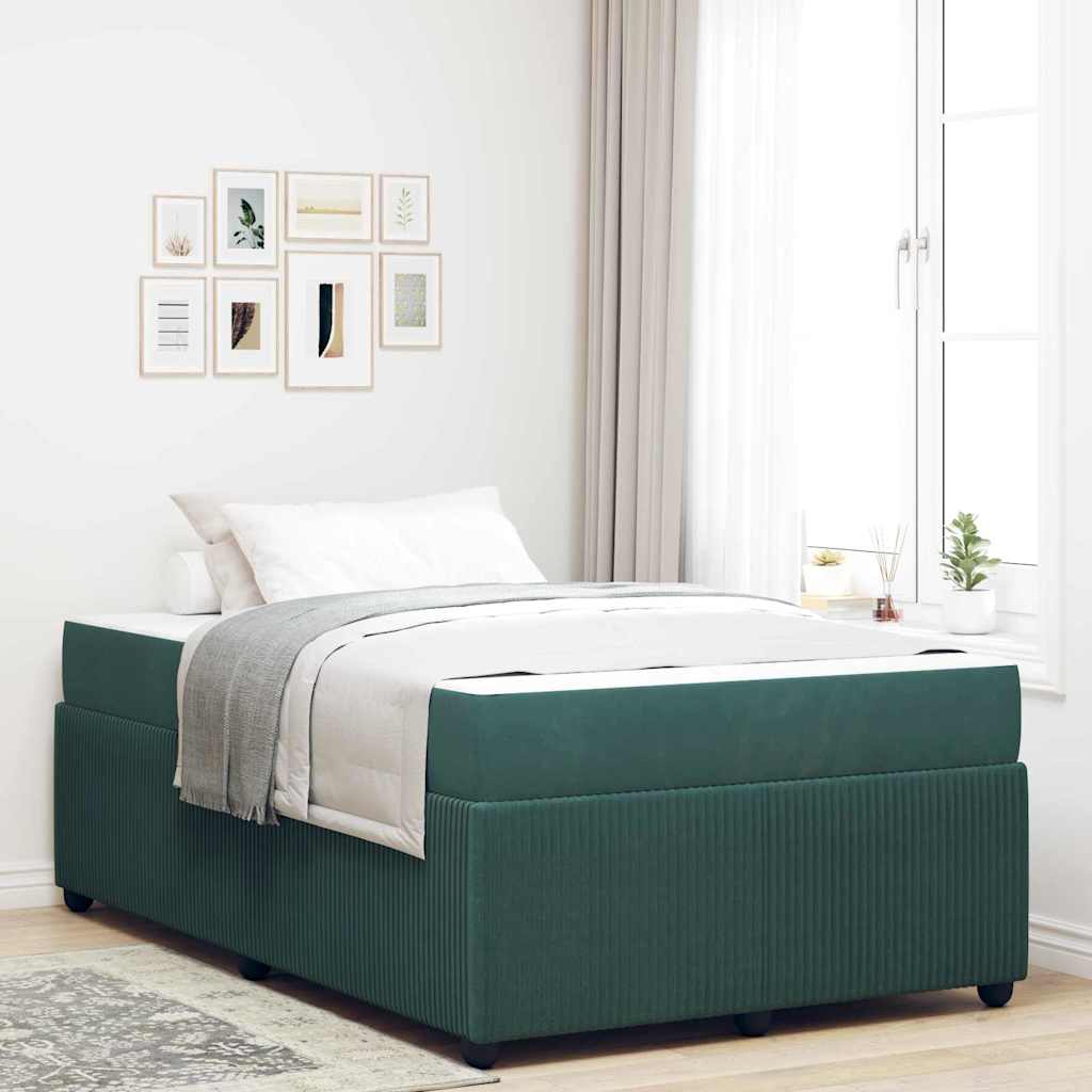 Struttura del letto Verde Scuro 120 x 190 cm Tessuto | homemem39
