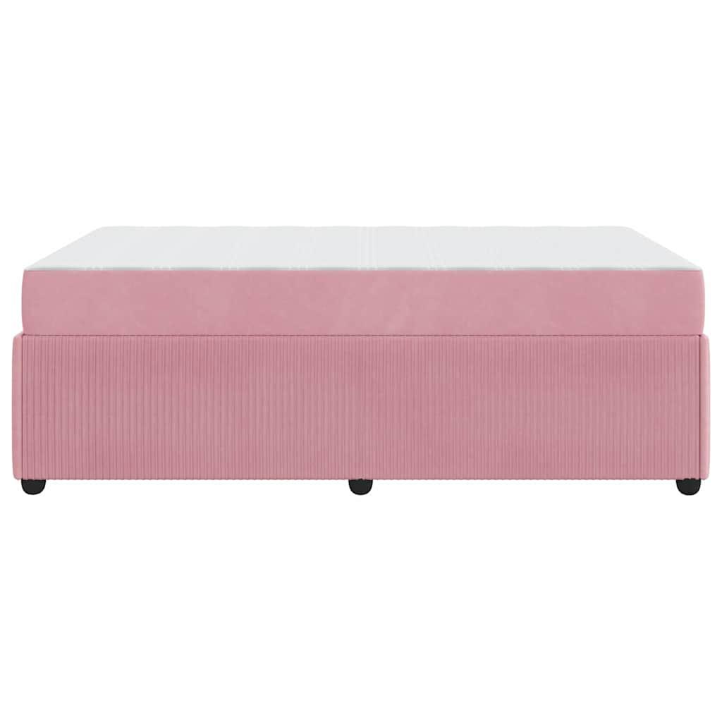 Struttura del letto con materasso Rosa 120 x 190 cm Tessuto | homemem39