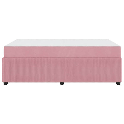 Struttura del letto con materasso Rosa 120 x 190 cm Tessuto | homemem39