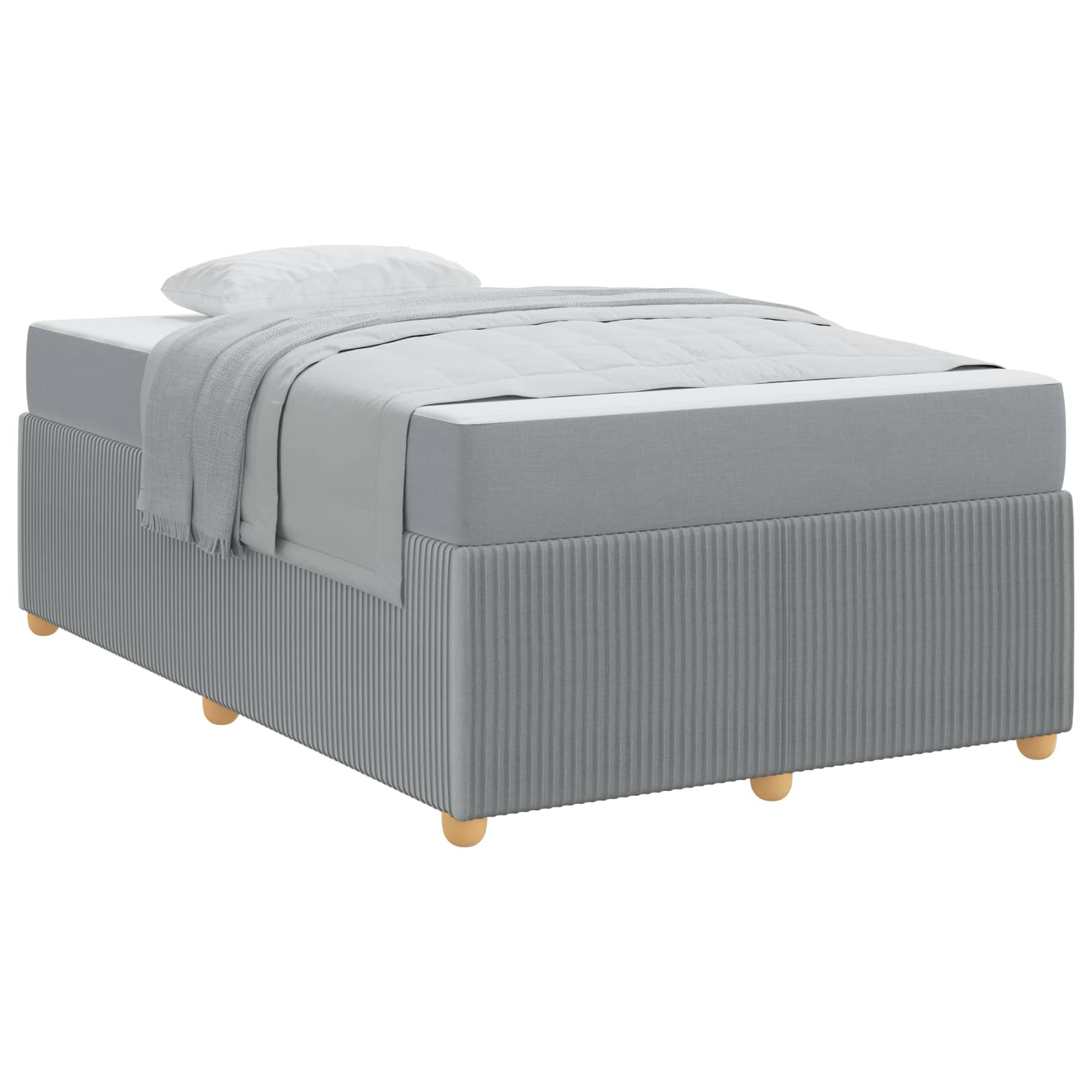Struttura del letto Grigio chiaro 120 x 200 cm Tessuto | homemem39