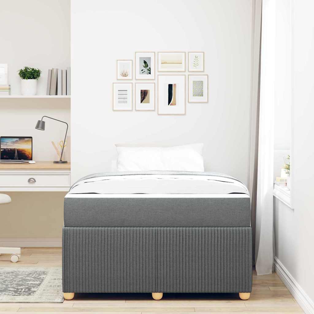 Struttura del letto Grigio scuro 120 x 200 cm Tessuto | homemem39