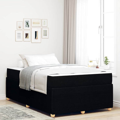 Struttura del letto con materasso Nero 120 x 200 cm Tessuto | homemem39