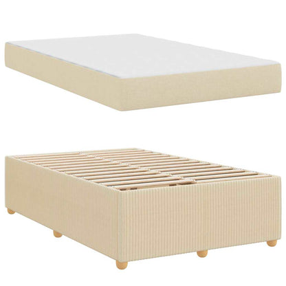 Struttura del letto con materasso Crema 120 x 200 cm Tessuto | homemem39