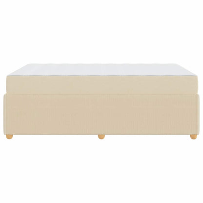 Struttura del letto con materasso Crema 120 x 200 cm Tessuto | homemem39