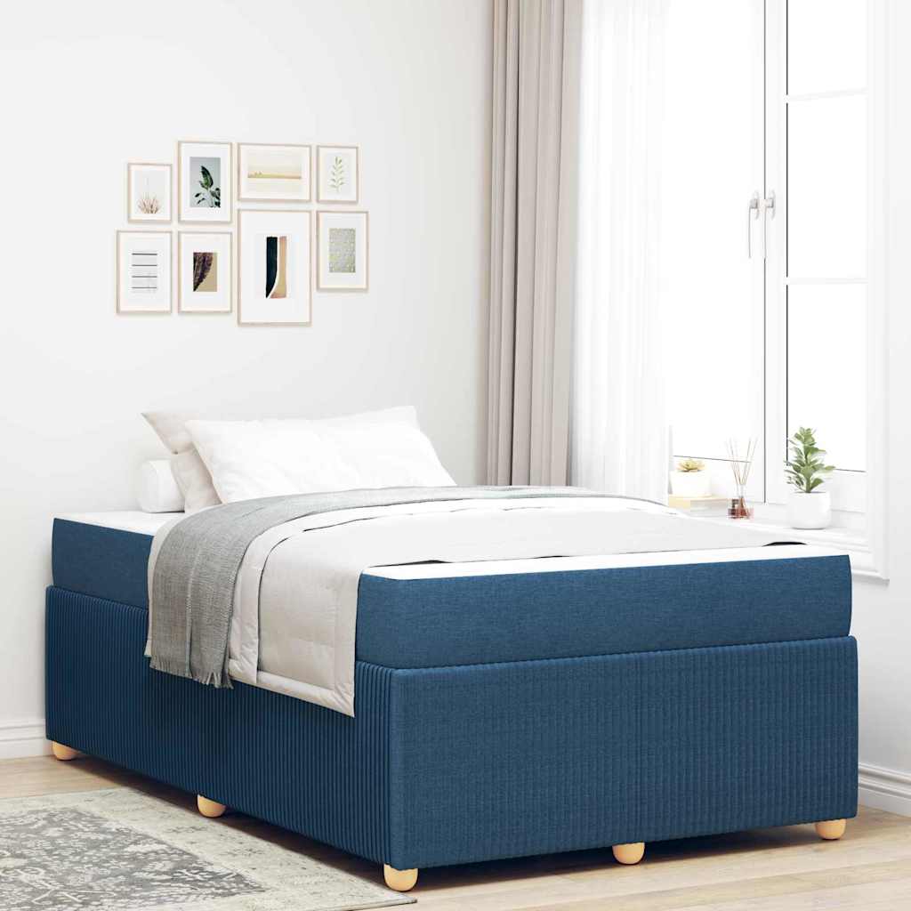 Struttura del letto con materasso Blu 120 x 200 cm Tessuto | homemem39