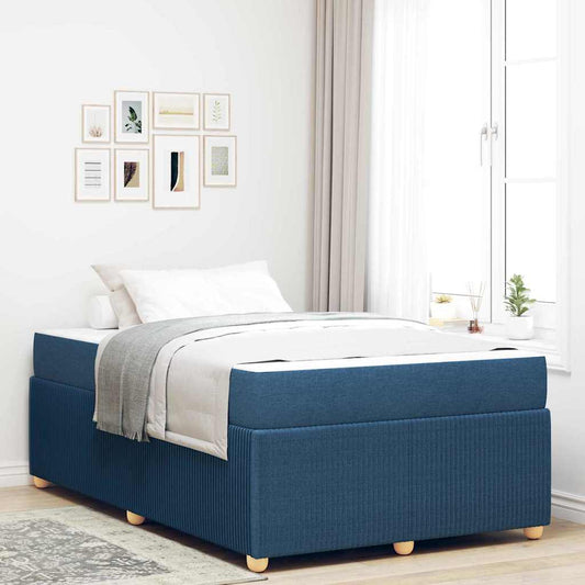 Struttura del letto con materasso Blu 120 x 200 cm Tessuto | homemem39