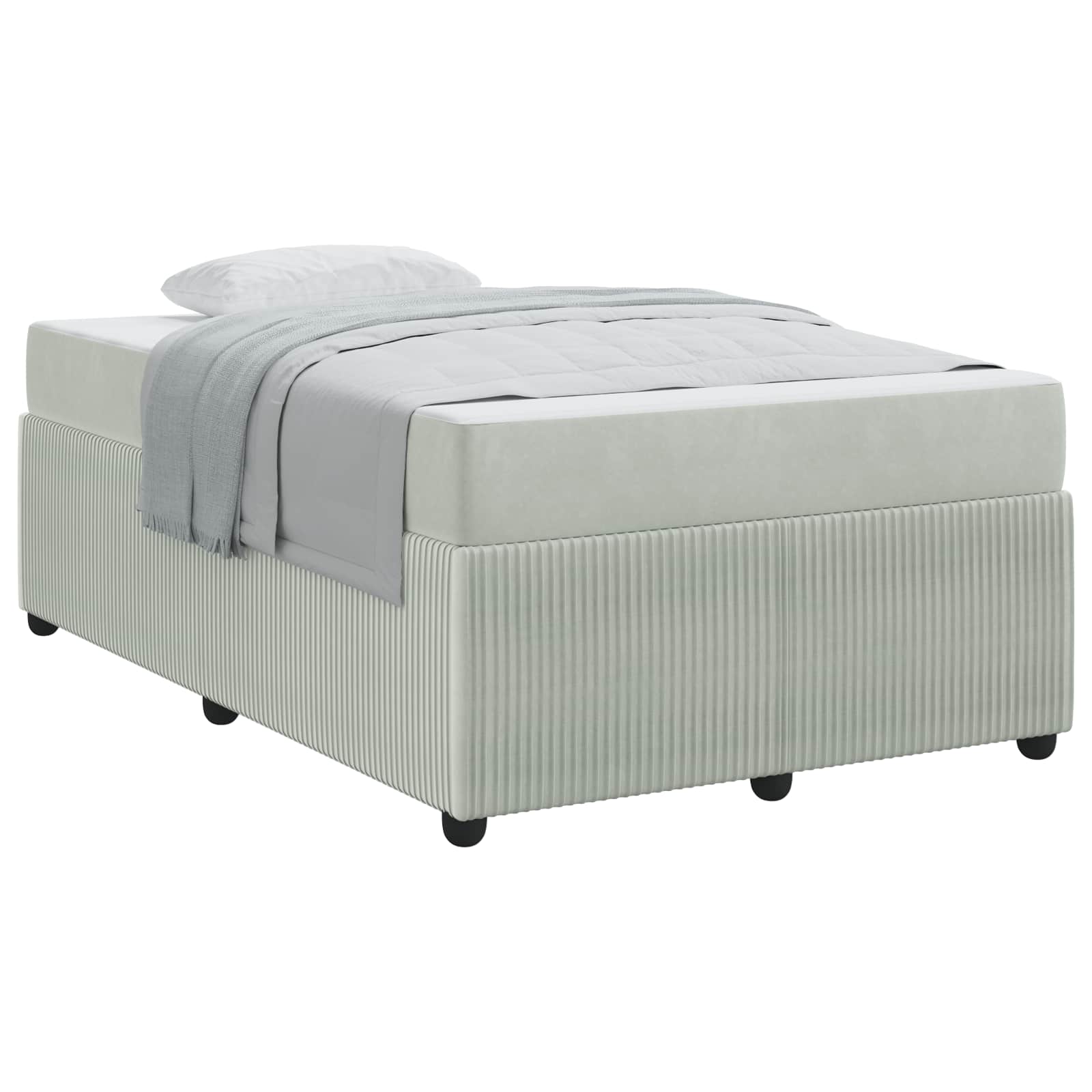 Struttura del letto Grigio chiaro 120 x 200 cm Tessuto | homemem39