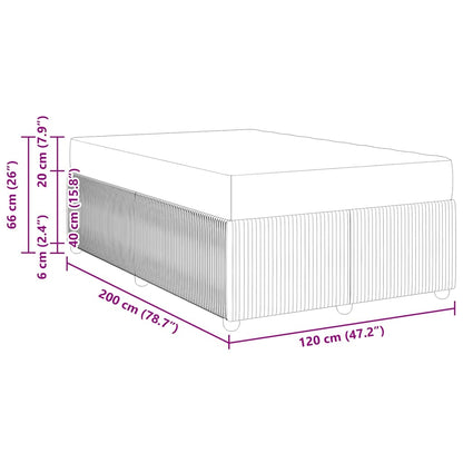 Struttura del letto Grigio scuro 120 x 200 cm Tessuto | homemem39
