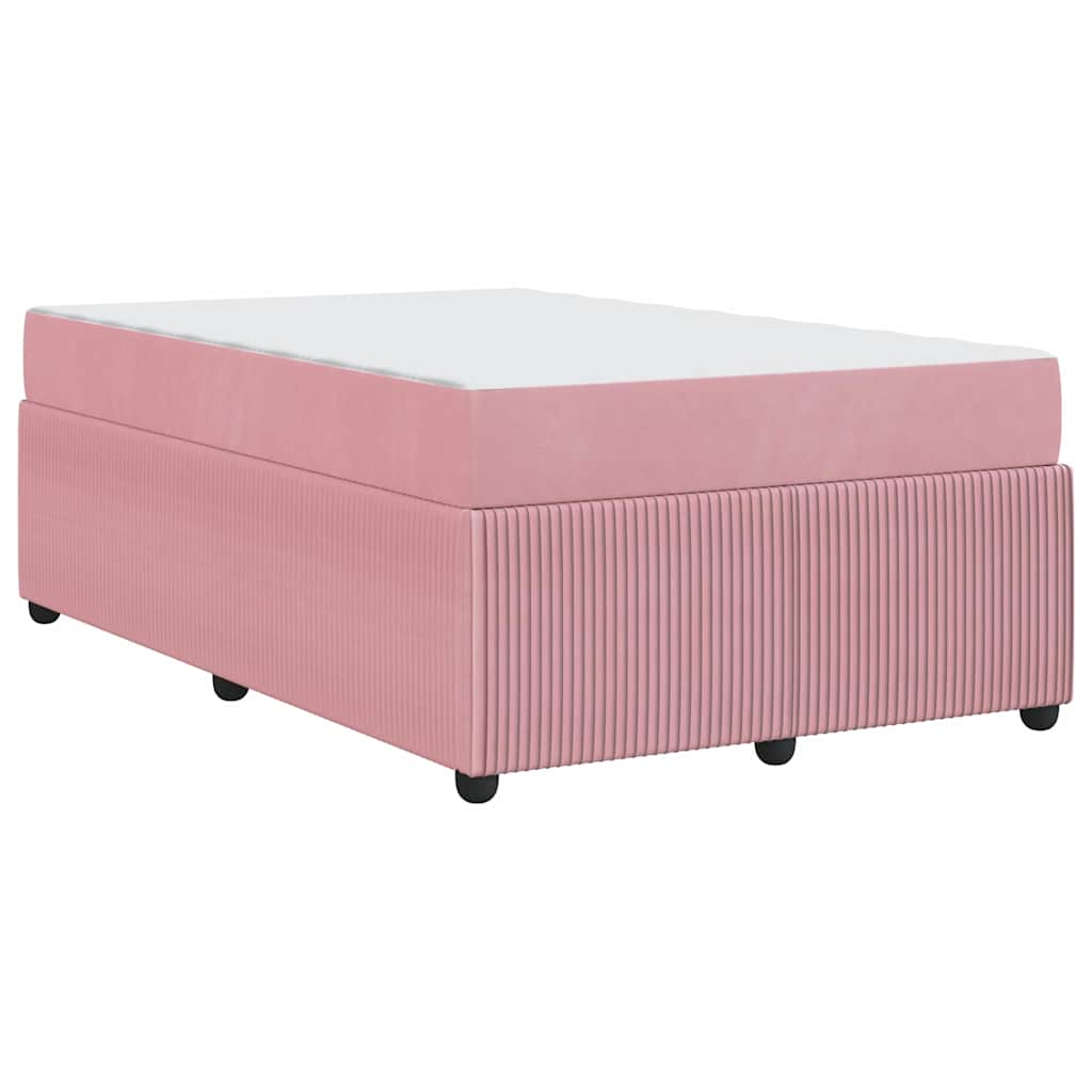 Struttura del letto con materasso Rosa 120 x 200 cm Tessuto | homemem39