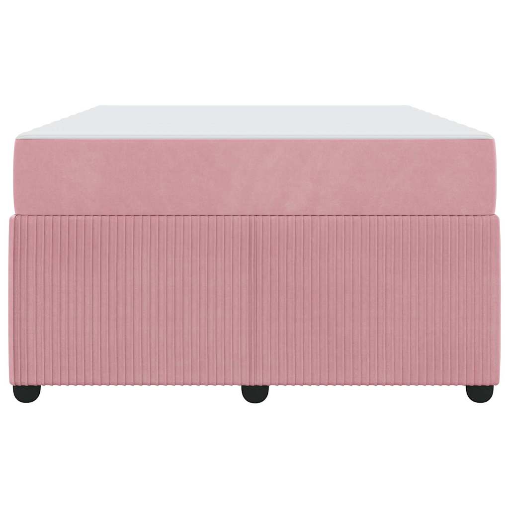 Struttura del letto con materasso Rosa 120 x 200 cm Tessuto | homemem39