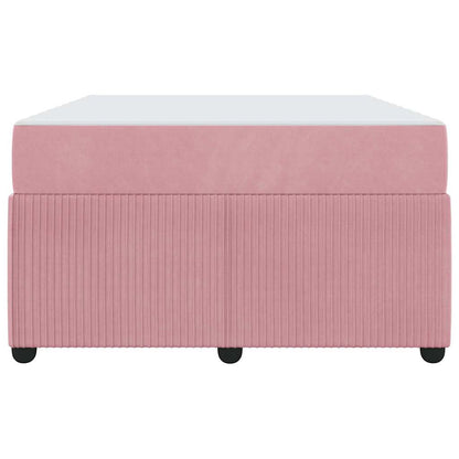 Struttura del letto con materasso Rosa 120 x 200 cm Tessuto | homemem39
