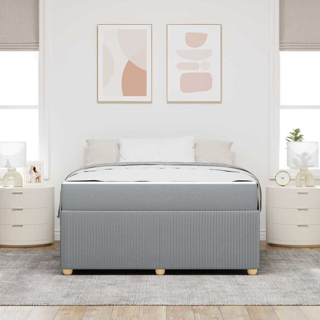 Struttura del letto Grigio chiaro 140 x 200 cm Tessuto