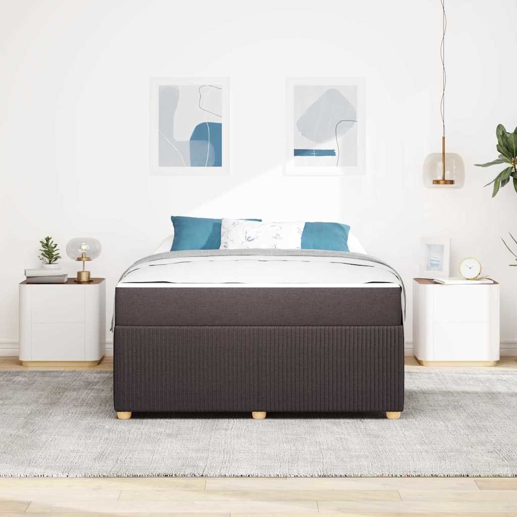 Struttura del letto Marrone Scuro 140 x 200 cm Tessuto | homemem39