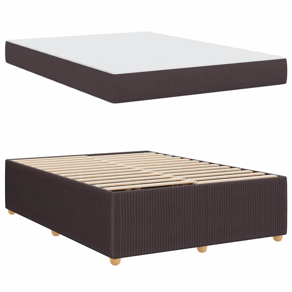 Struttura del letto Marrone Scuro 140 x 200 cm Tessuto | homemem39