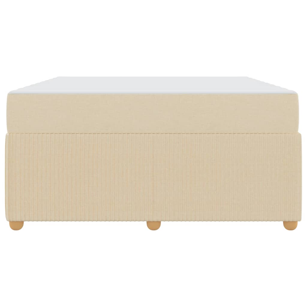 Struttura del letto con materasso Crema 140 x 200 cm Tessuto | homemem39
