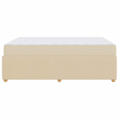 Struttura del letto con materasso Crema 140 x 200 cm Tessuto | homemem39