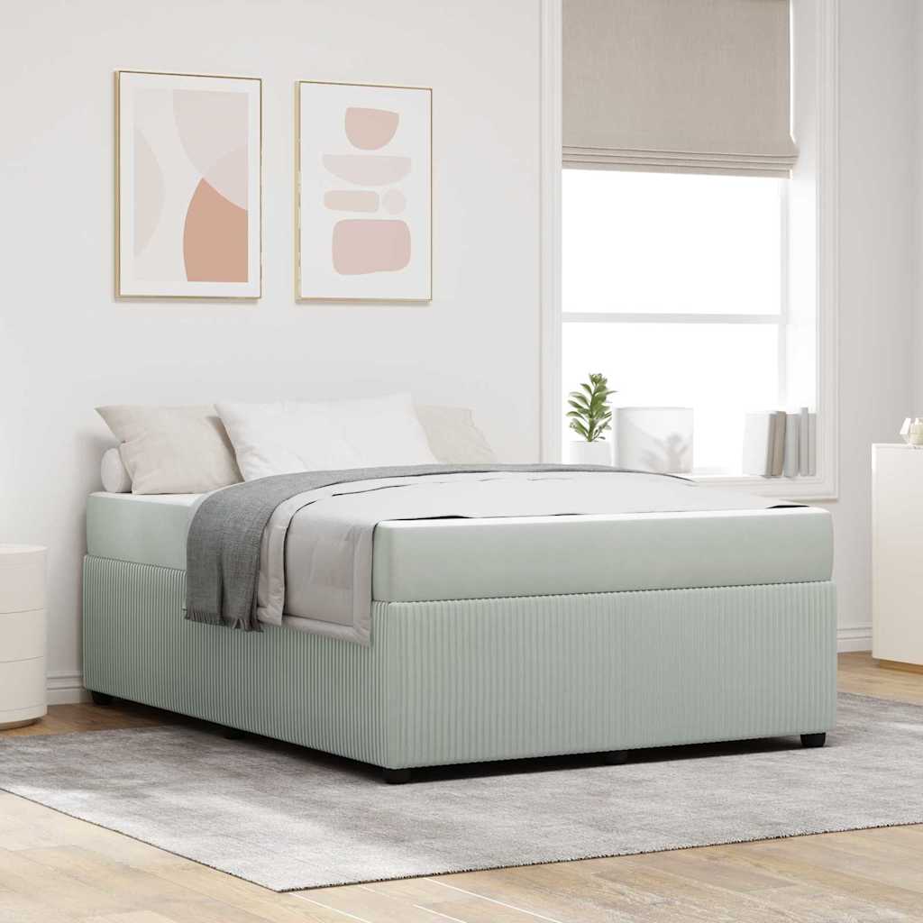 Struttura del letto Grigio chiaro 140 x 200 cm Tessuto | homemem39