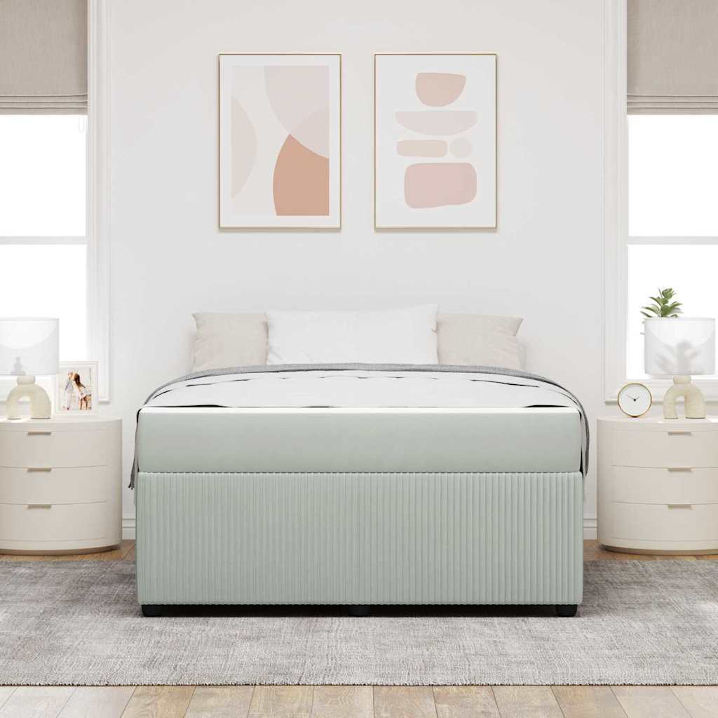 Struttura del letto Grigio chiaro 140 x 200 cm Tessuto | homemem39