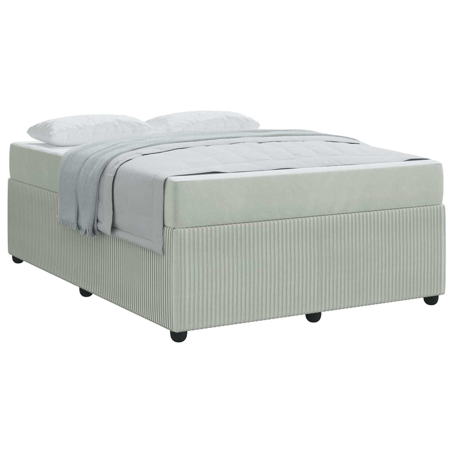 Struttura del letto Grigio chiaro 140 x 200 cm Tessuto | homemem39
