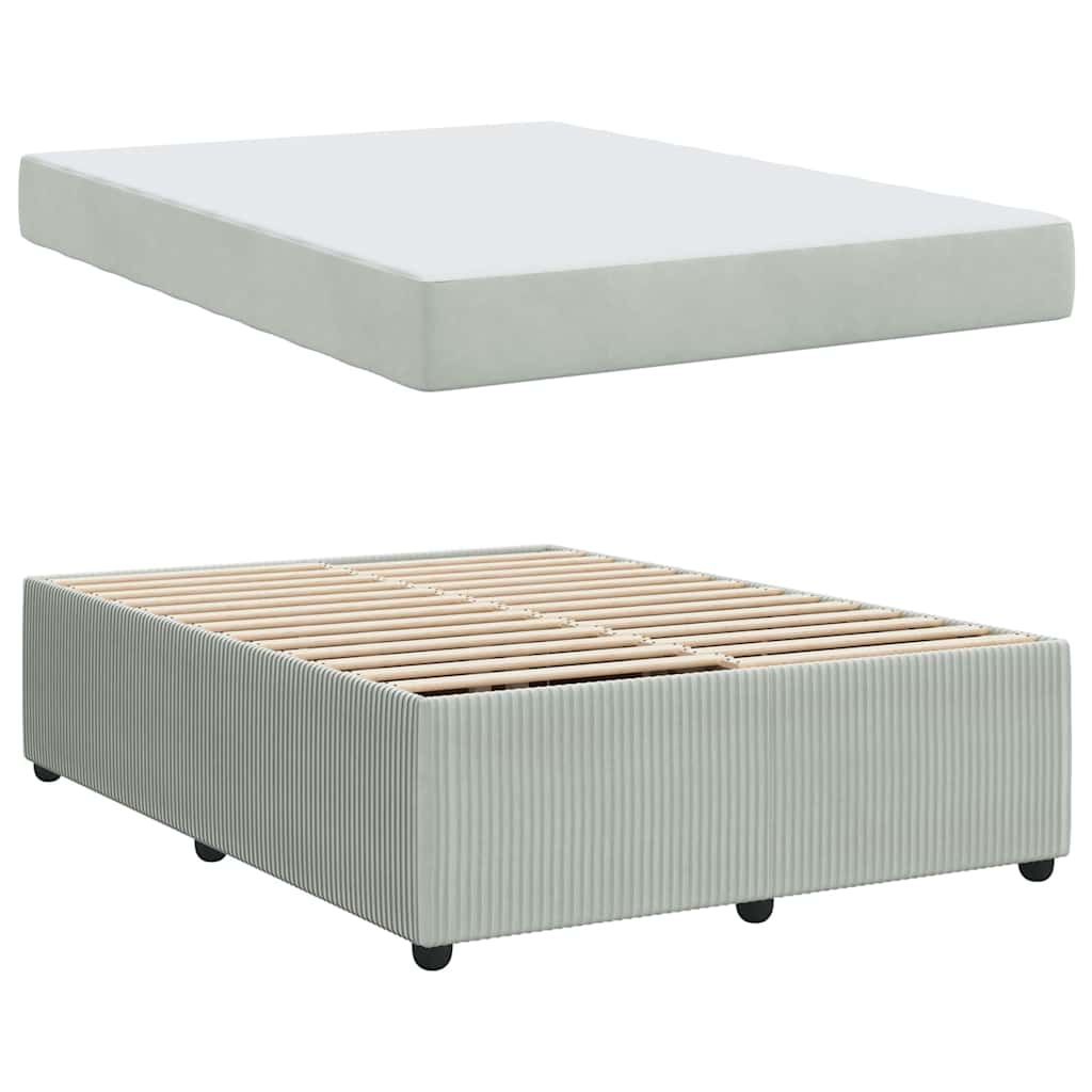 Struttura del letto Grigio chiaro 140 x 200 cm Tessuto | homemem39