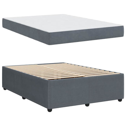 Struttura del letto Grigio scuro 140 x 200 cm Tessuto | homemem39