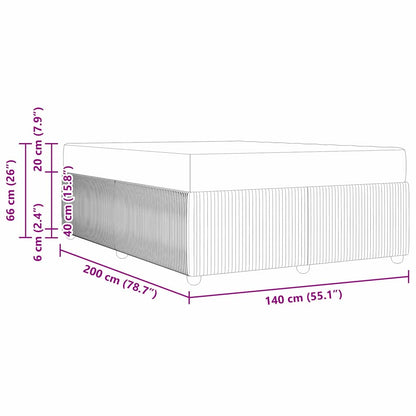 Struttura del letto Grigio scuro 140 x 200 cm Tessuto | homemem39