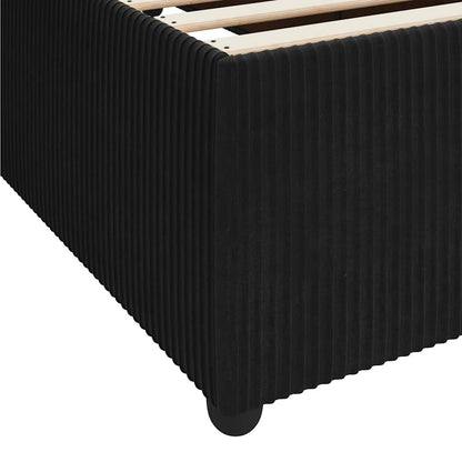 Struttura del letto con materasso Nero 140 x 200 cm Tessuto | homemem39