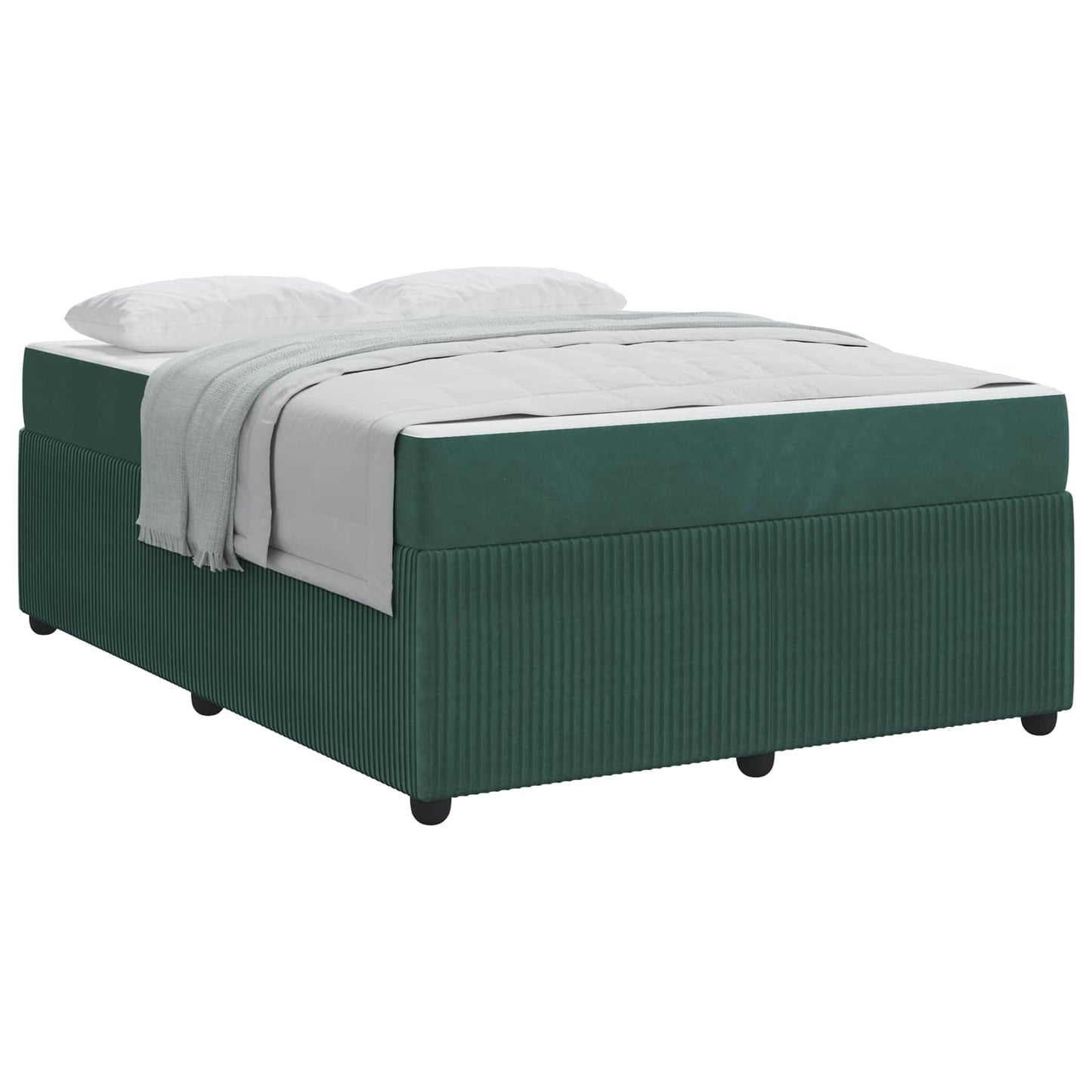 Struttura del letto Verde Scuro 140 x 200 cm Tessuto | homemem39