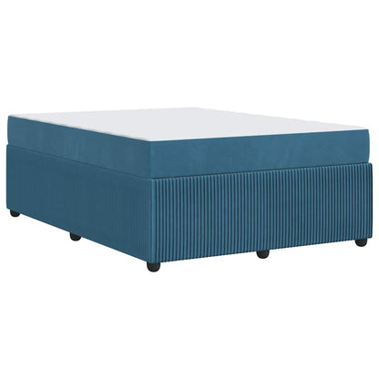 Struttura del letto con materasso Blu 140 x 200 cm Tessuto | homemem39