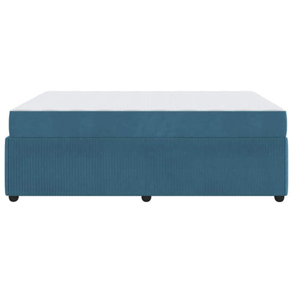 Struttura del letto con materasso Blu 140 x 200 cm Tessuto | homemem39