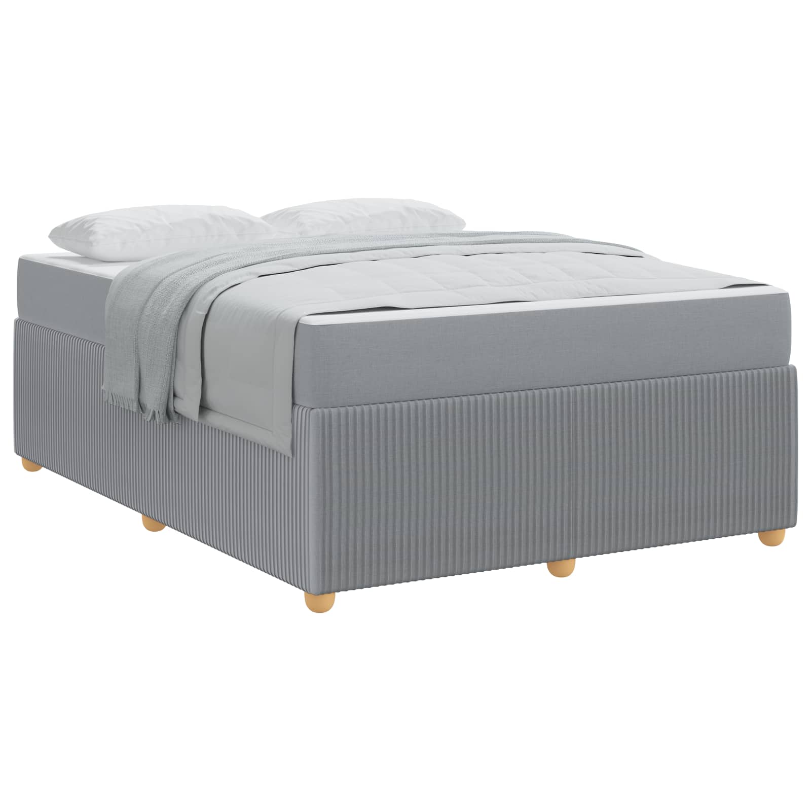 Struttura del letto Grigio chiaro 160 x 200 cm Tessuto | homemem39