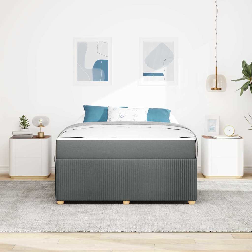 Struttura del letto Grigio scuro 160 x 200 cm Tessuto | homemem39