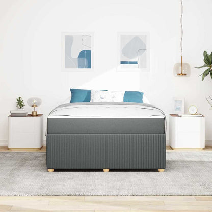 Struttura del letto Grigio scuro 160 x 200 cm Tessuto | homemem39