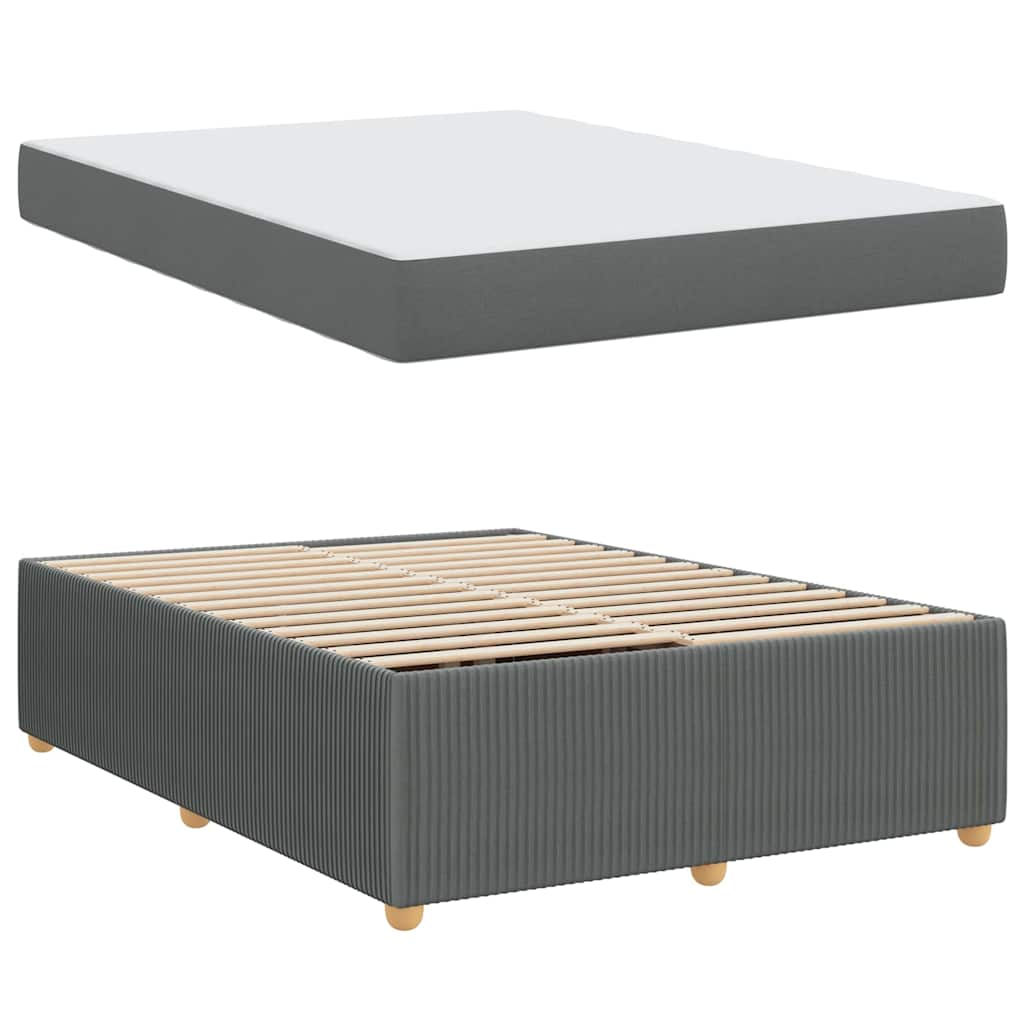 Struttura del letto Grigio scuro 160 x 200 cm Tessuto | homemem39